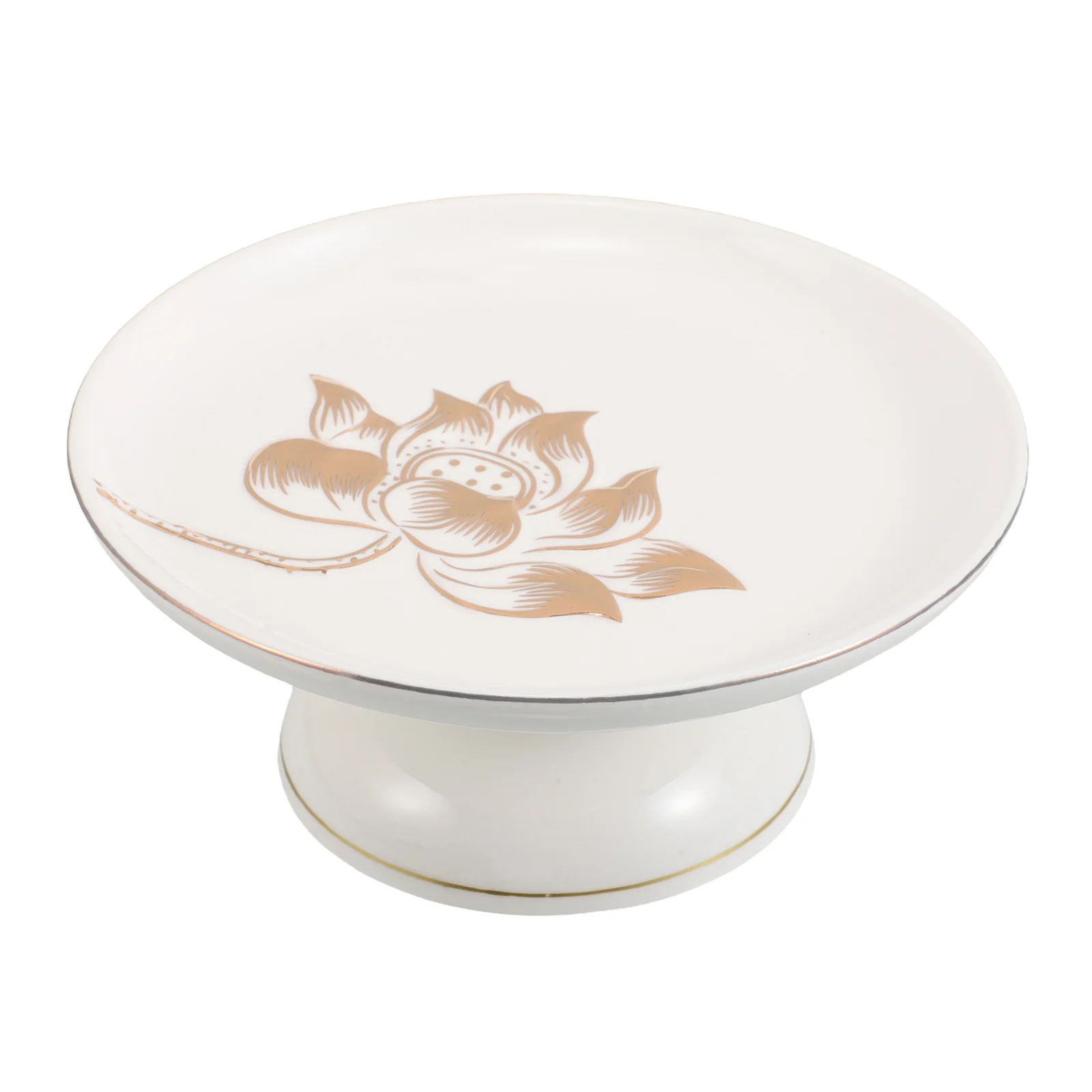 

Ceramic Fruit Plate Pedestal Tray Bread and Basket Salad Bowl Dry Dessert Decorative