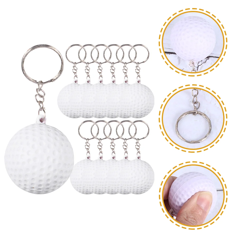 12 Pcs Volleyball Keychain Kids Purse Wallet Golf Team Gifts Sports Party Favors Car Keyring Pendant