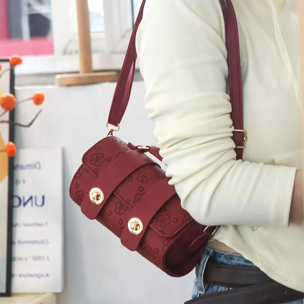 

Aesthetic Leather Croossbody Boston Bag French Style Retro Single Shoulder Bag Solid Color Messenger Bag Pillow Handbag Shopping