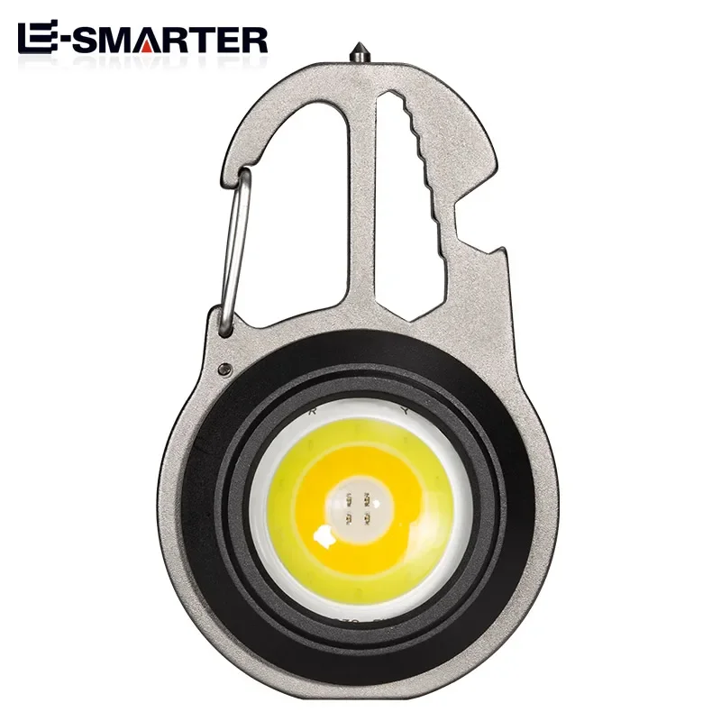 Multi-function Portable Flashlight Keychain Lamp Buit-in Battry Work Light W5137