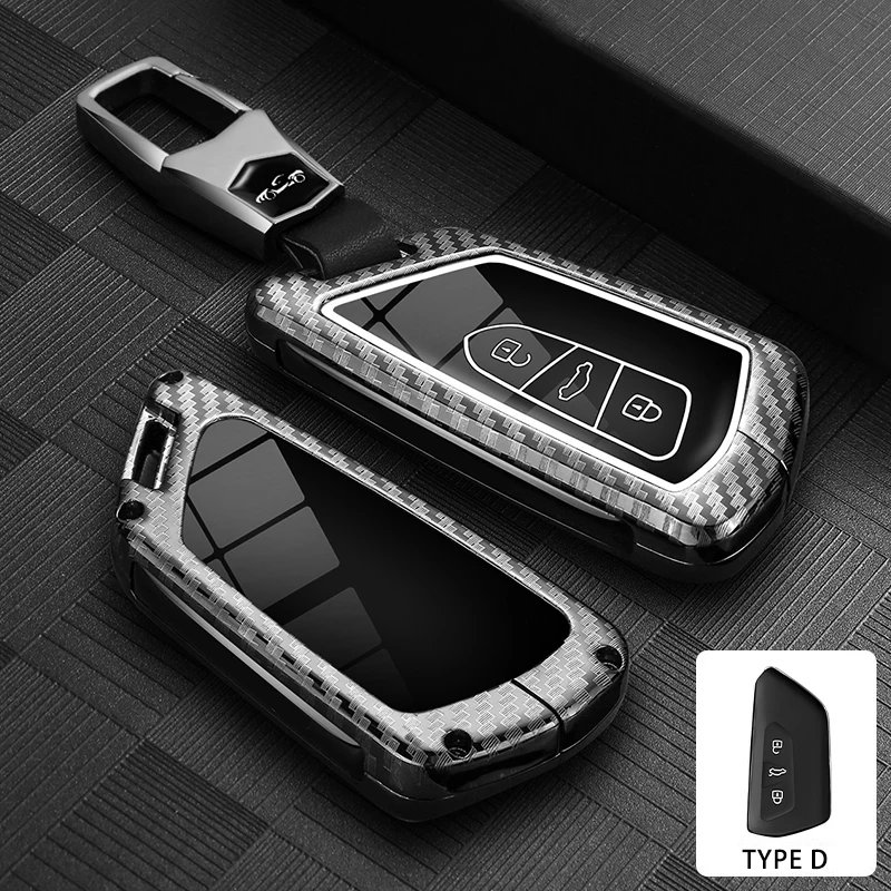 Zinklegierung Autoschlüsselhülle für VW Volkswagen Golf 8 2020 Skoda Octavia A8 MK8 2022 2021 SEAT 2023 Leon MK4 Zubehör 24 – Detail 4