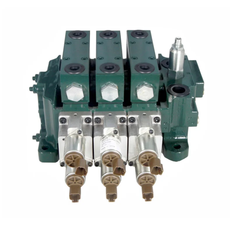 Chine fournisseurs électriques avancés vannes de commande directionnelles 80 Lpm vanne électrique monobloc hydraulique 12v