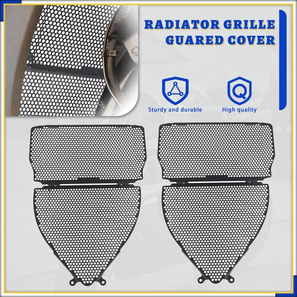 

For Yamaha YZFR3 YZF R3 2015-2018 2019 2020 2021 2022 2023 YZF-R3 Radiator Guard Grille Cover Cooler Protector Header Guard Set