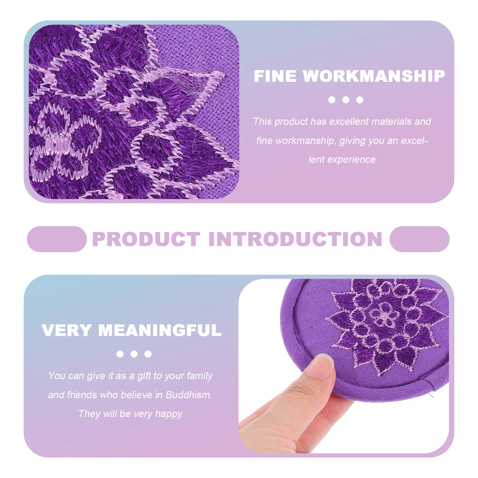 

7Pcs Tibetan Singing Bowl Mats Buddhism Art Craft Decoration for Meditation Healing Music Instrument Accessory Buddhist Ritual