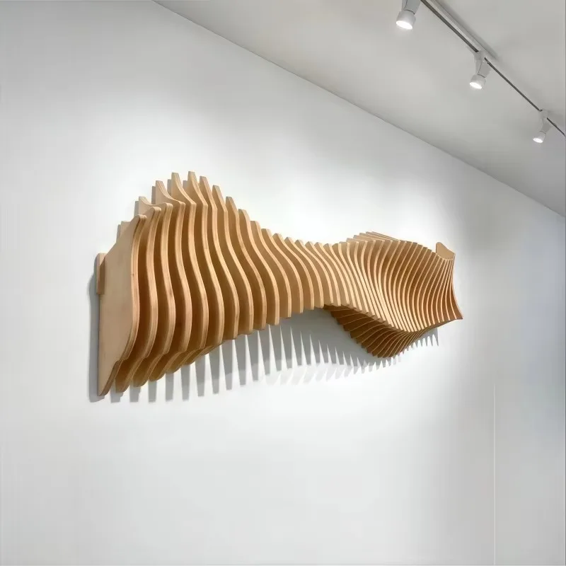Craft art paintings and wall art, modern wooden crafts, portrait murals, 3D plywood home decoration, acoustic design pendants