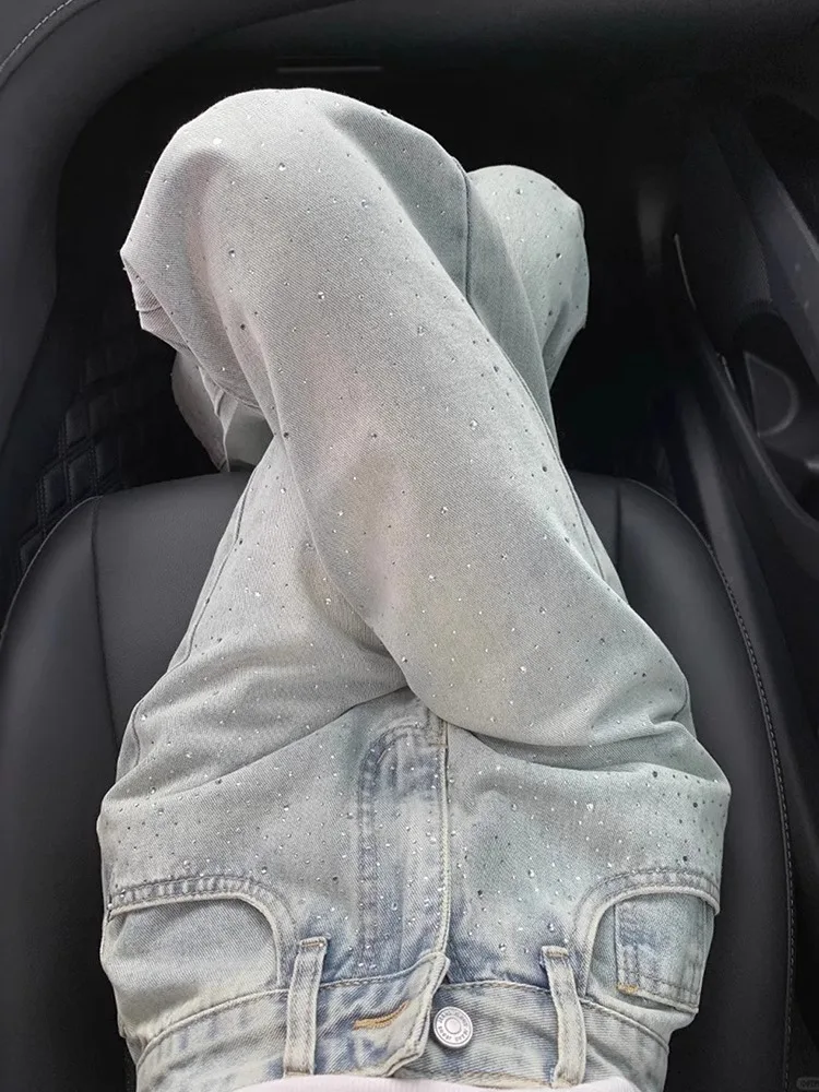 

Faionable прямые джинсы с высокой талией, женские летние новые длинные брюки для похудения, дизайн больших размеров