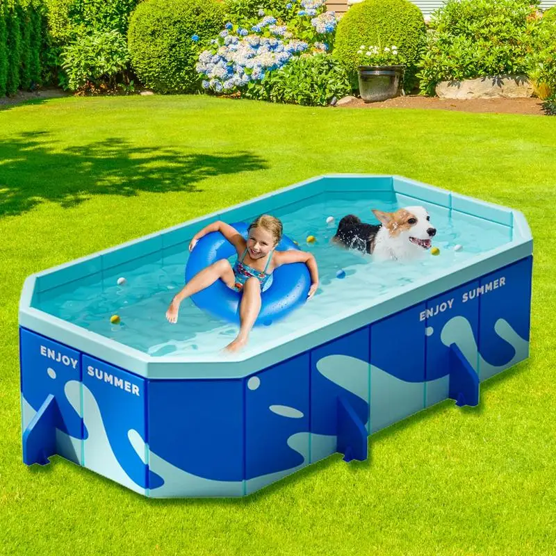 Foldable Pool for Kiddie Adults Hard Shell Wading Pool Thickened PVC Outdoor Garden Swimming Pool Portable Summer Water Party