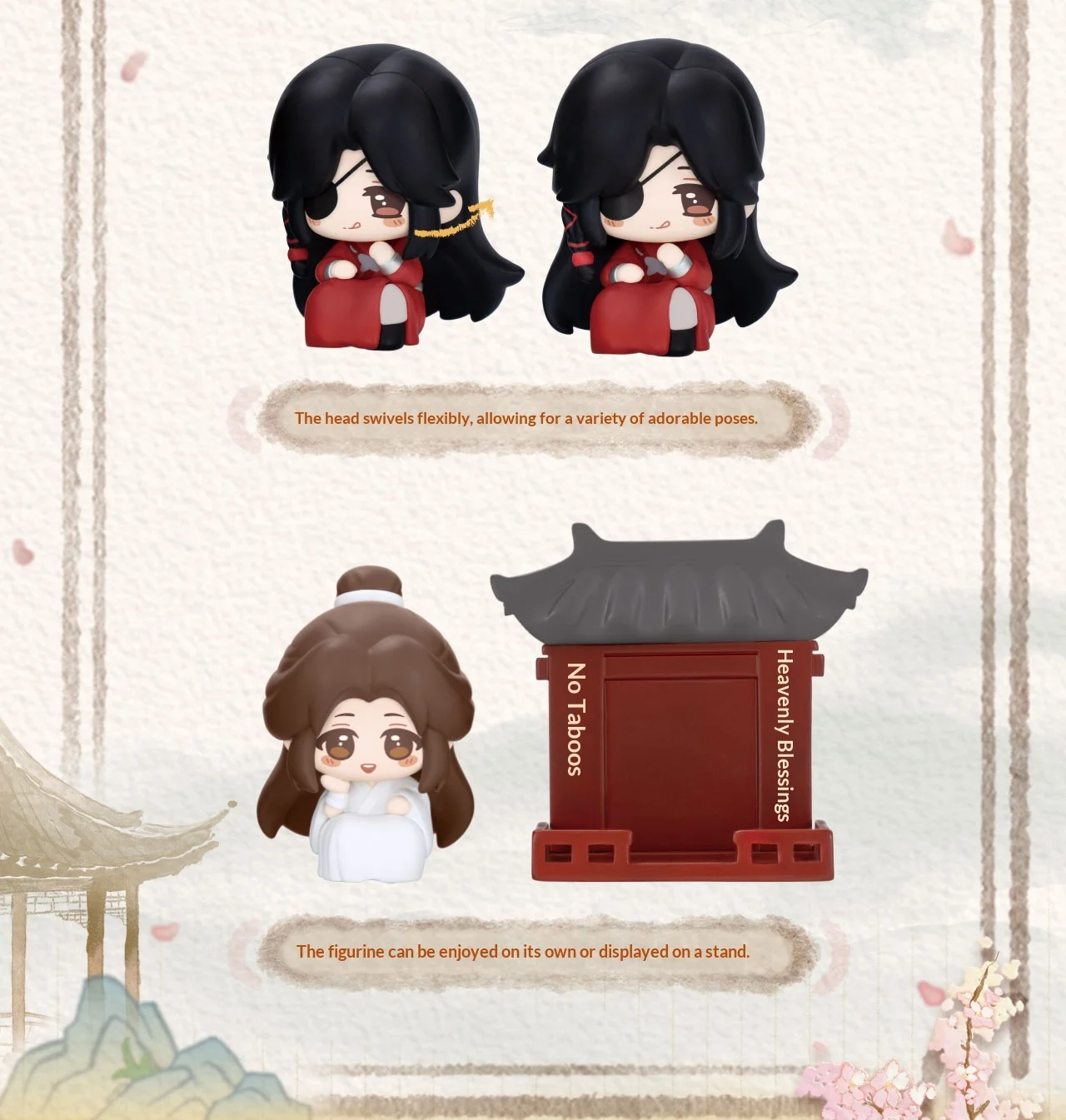 Echte Heaven Official's Blessing Squatting Blind Box Magnetische Anime-Figur Kühlschrankmagnet Xie Lian Hua Cheng Halloween-Geschenk Spielzeug – Detail 11