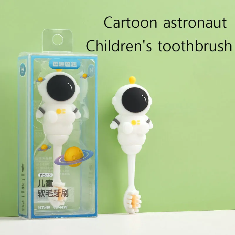 

Cartoon Astronaut Children's Antibacterial Soft Bristled Toothbrush Thoroughly Clean The Gaps Between Teeth Individual Packing