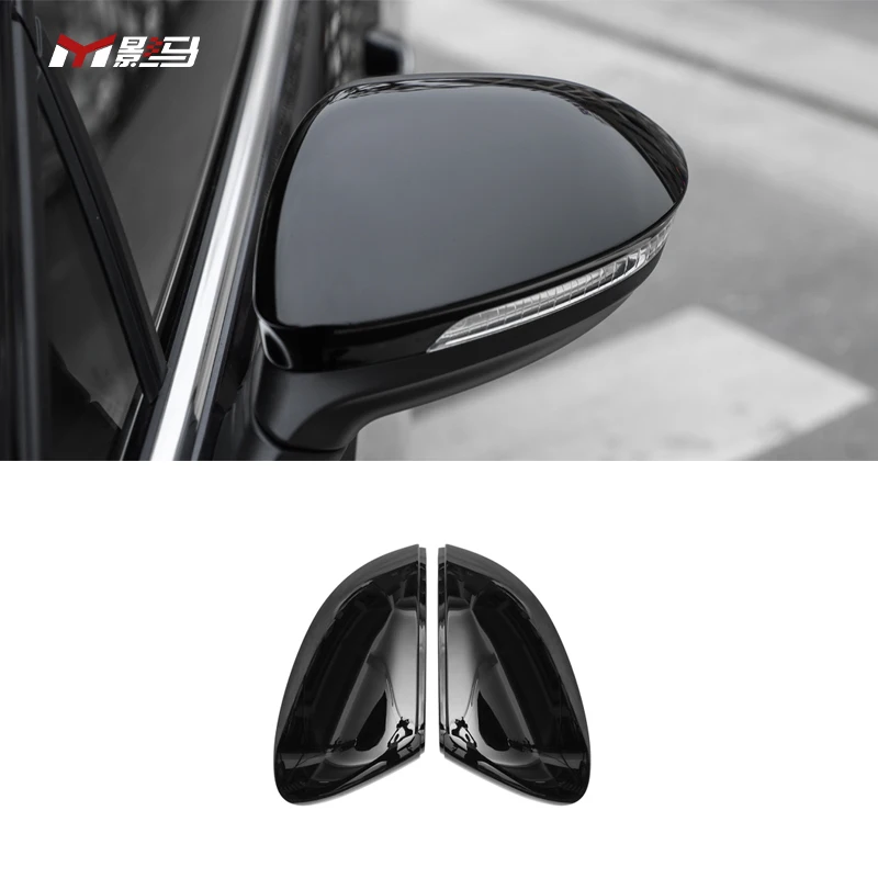 

ABS black Mirrors Replace Rearview Mirror Cover For VW Golf 8 MK8 2021 2022 2023 Exterior Side Mirror Housing