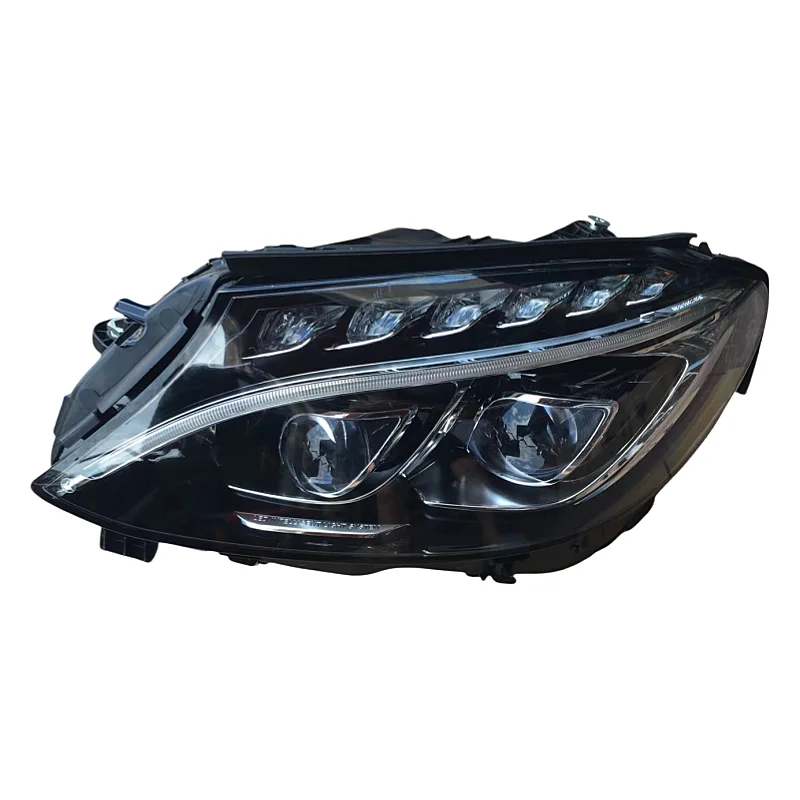 C-Class W205 High-end LED Geometric Headlights 12V 6000K 6000 lm New Headlight Assembly