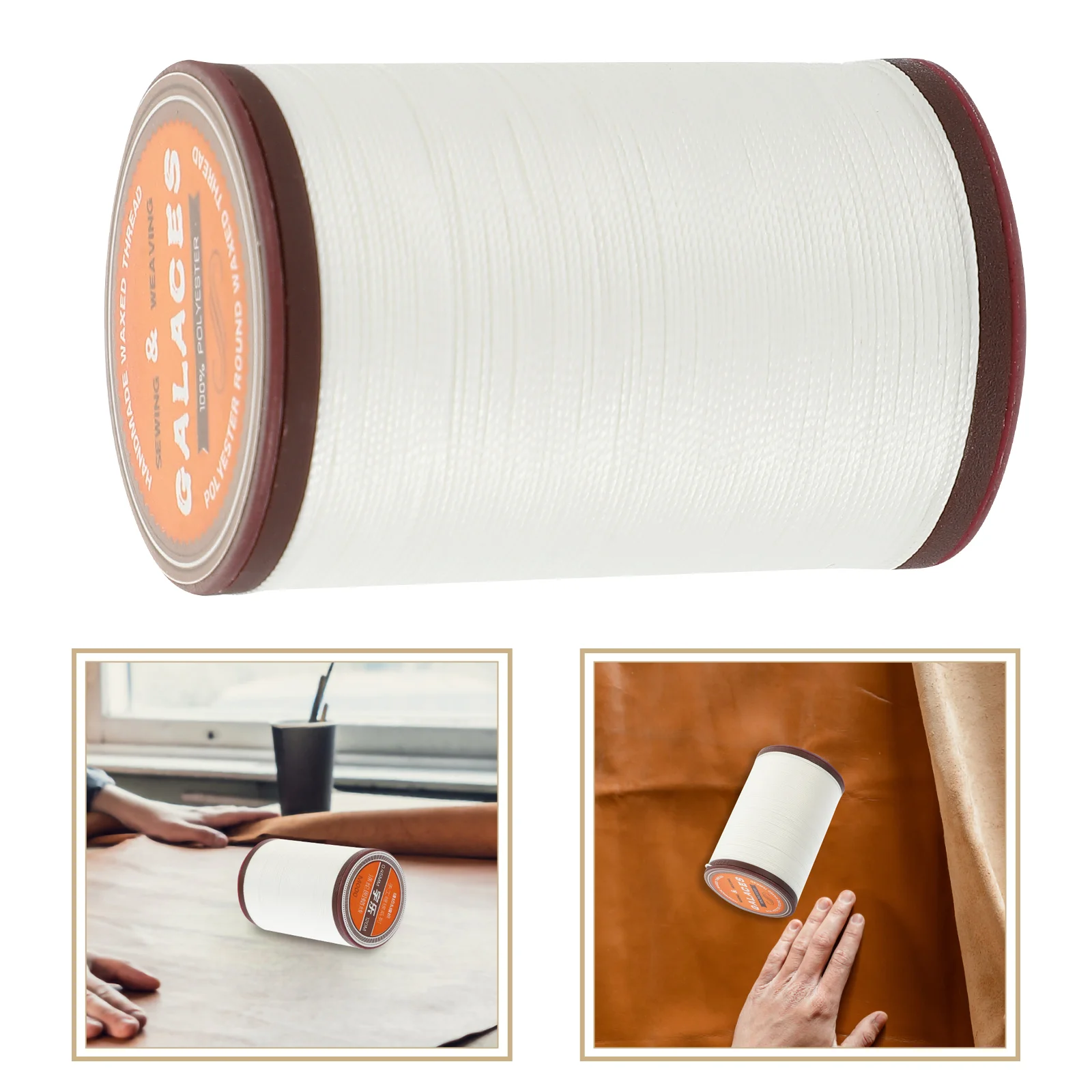 

Hand Stitching Cord Decorate Needle Thread Kit Sewing Wax Nylon Rope Waxed Linen for Book Binding Machines