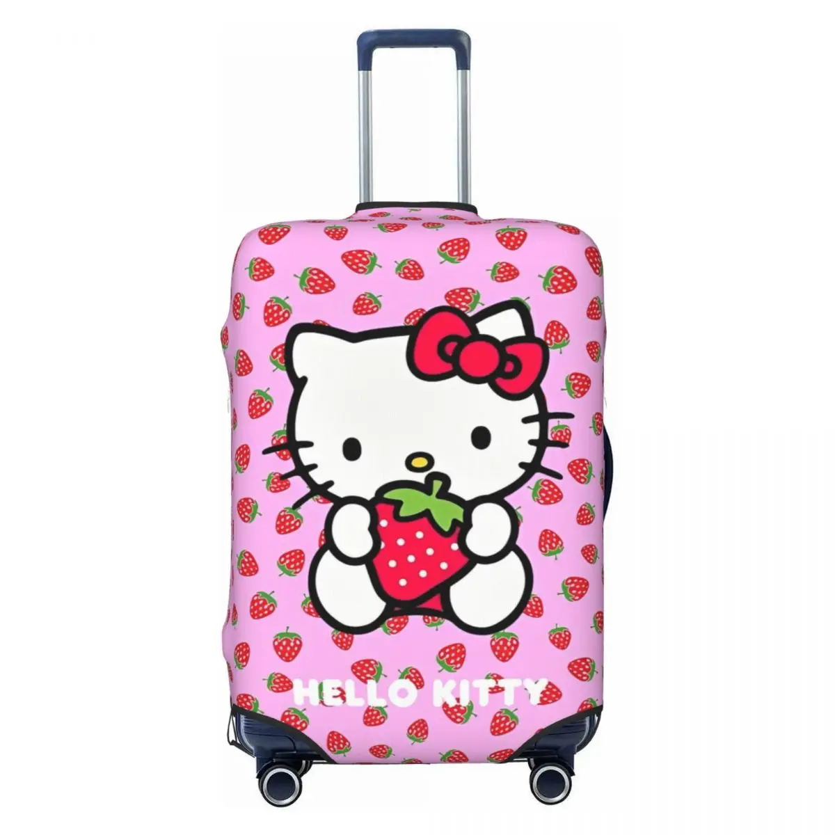 Hello Kitty Fruit Strawberry Suitcase Cover Travel Flight Practical Luggage Supplies Protection