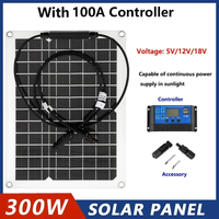 20W-300W Flexible Solar Panel 12V Battery Charger Dual USB With 10-100A Controller Solar Cells Power Bank for Phone Car Yacht RV