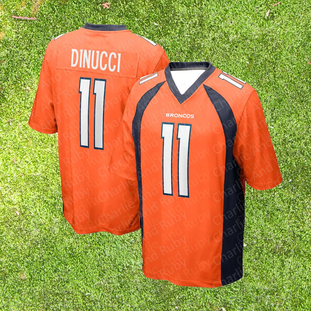 Jersey No.11/40/89 Ben Dinucci Justin Strnad Brandon Johnson Denver Broncos Game Retired Player Jersey Fashion Retro Clothing