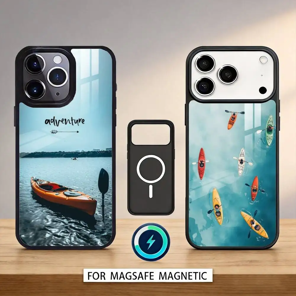 

Sprot B-Boating K-Kayaking Phone Case For iPhone17,16,15,14,13,12,Pro,Max,Magnetic For Magsafe Wireless Charging