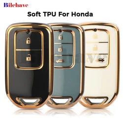 jingyuqin 2/3/4 BTN New TPU Car Key Case For Honda CRV CR-V Fit Civic Accord HR-V HRV City Odyssey XR-V Protected Keyless Fob
