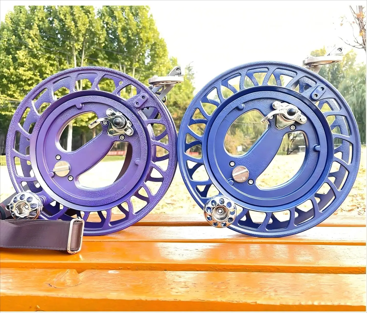 Grand cerf-volant gonflable amusant en plein air, bobine métallique pour adultes, roue de cerf-volant professionnelle pour gros cerf-volant, jouets d'extérieur volants