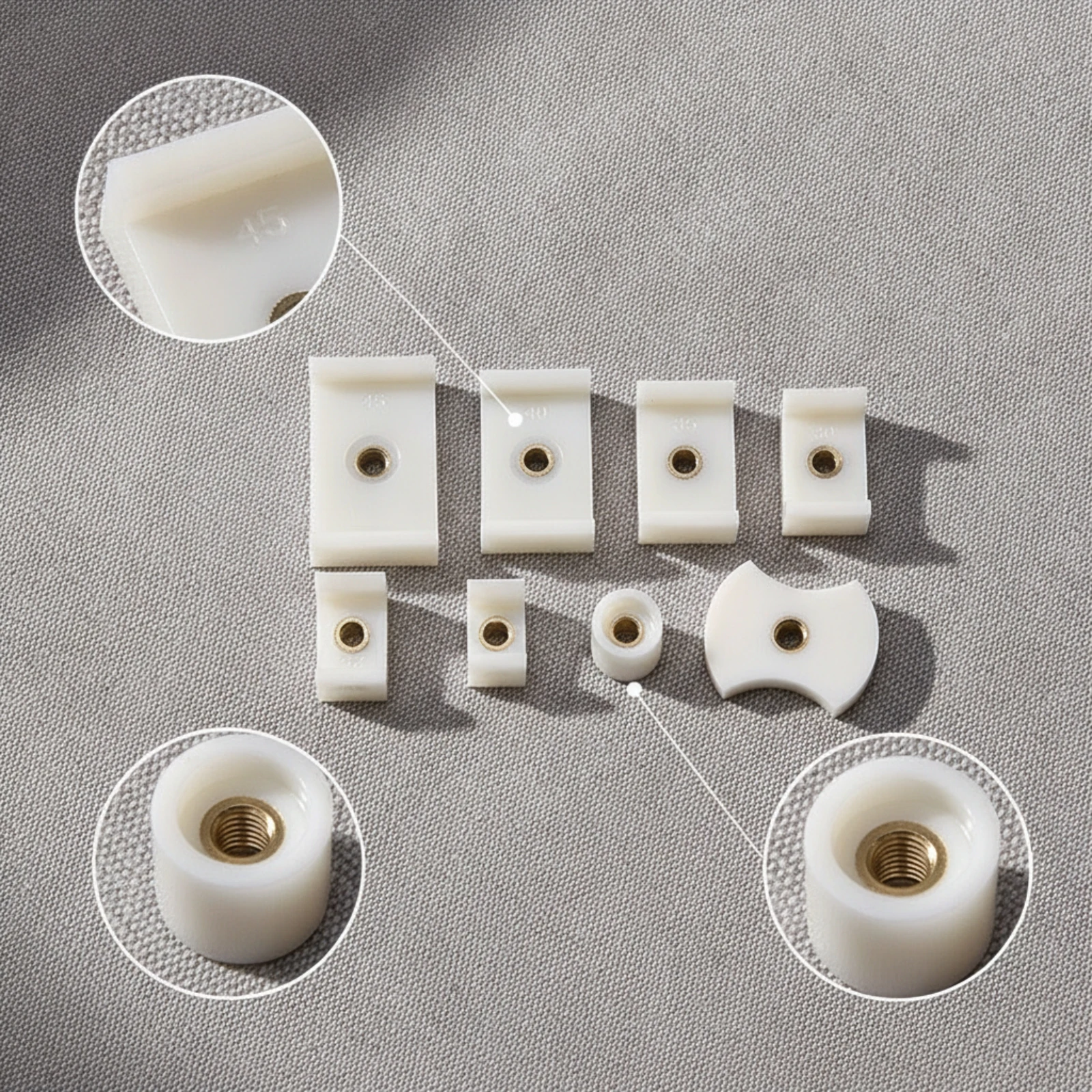 8 Pieces Square Watch-Back Pressing Mold Easy to Use Watch Back Pressing Mold Practical Compact for Watchmakers