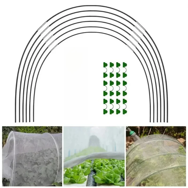 18pcs/30pcs, Greenhouse Hoops Garden Hoops Frame For StableGardening Tunnel Support Frame For Garden Farm YardsAgricultural Gree