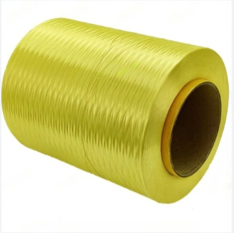 

1414 440Dtex Aramid Fiber Tow Filament Yarn Thread Tape Yellow 1000 Meters