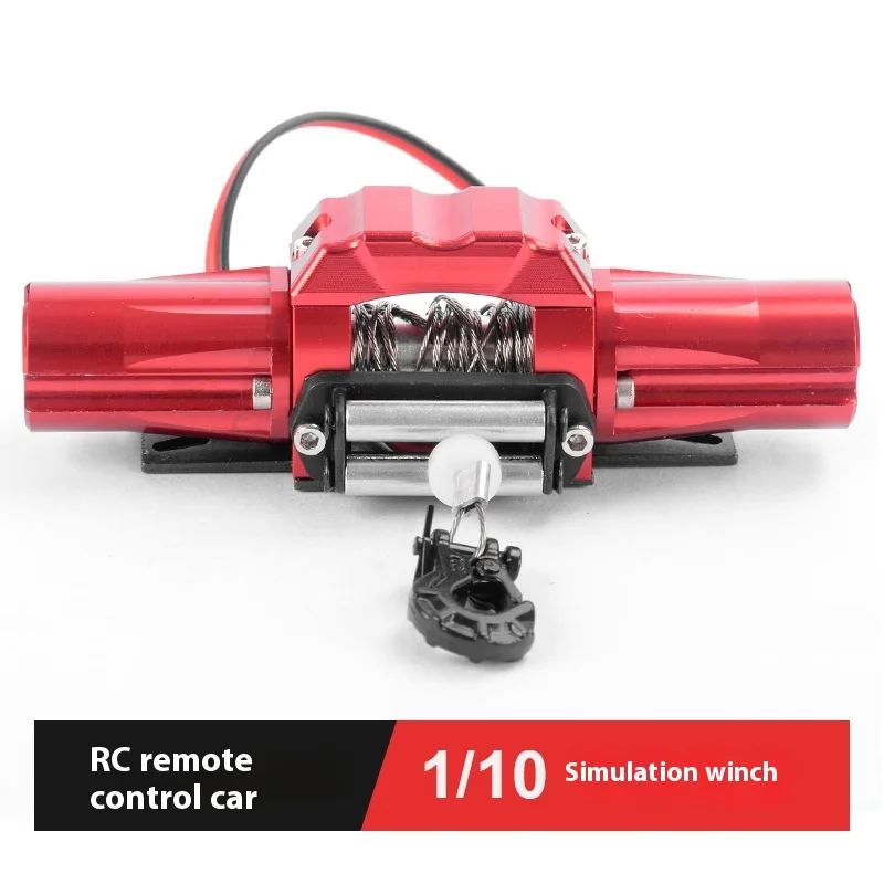 

Remote Control Car Metal Upgrade Accessories 1:10 Rc D90 Scx10 Series Climbing Car Simulated Electric Winch Metal Wire Material