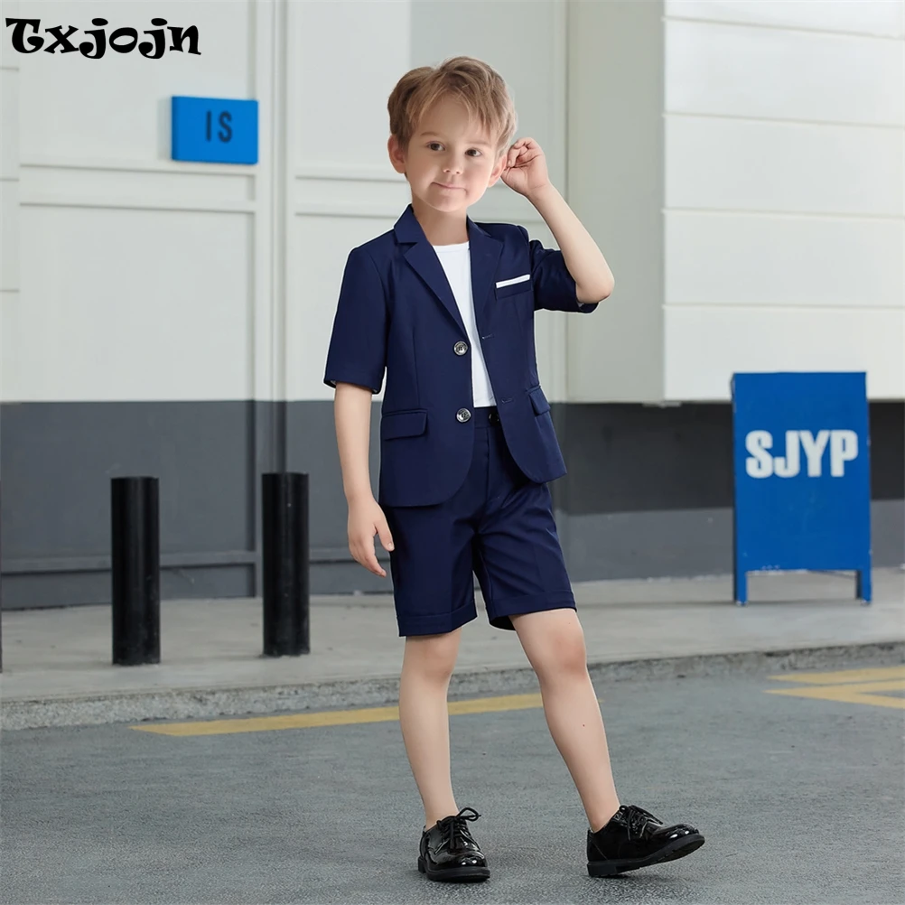 

Txjojn Cute Casual Boys Suits For Daily Life Fast Delivery Summer Kids 2 Pieces Birthday Party Piano Performance Costomes