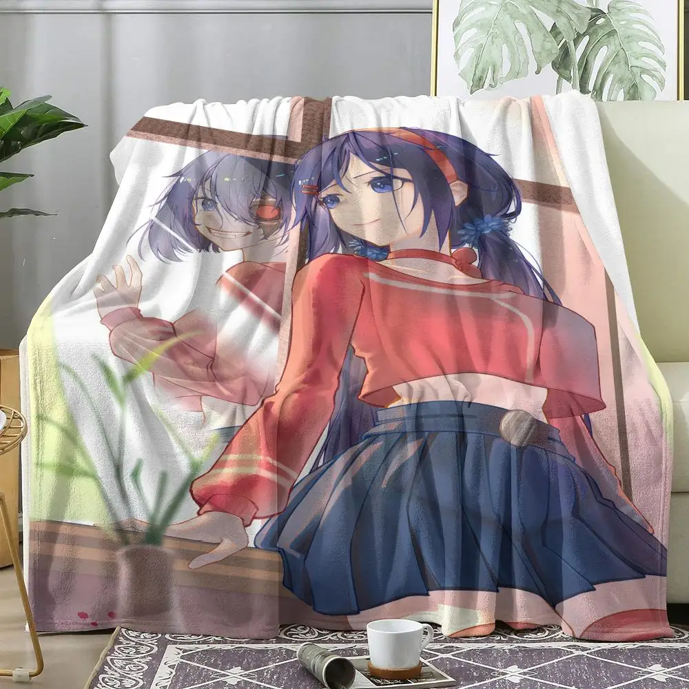 Cute M-MiSide Mita Throw Soft Flannel Throw Blanket, Lightweight Breathable Summer Nap Blanket For Sofa Home Travel Cozy Decor