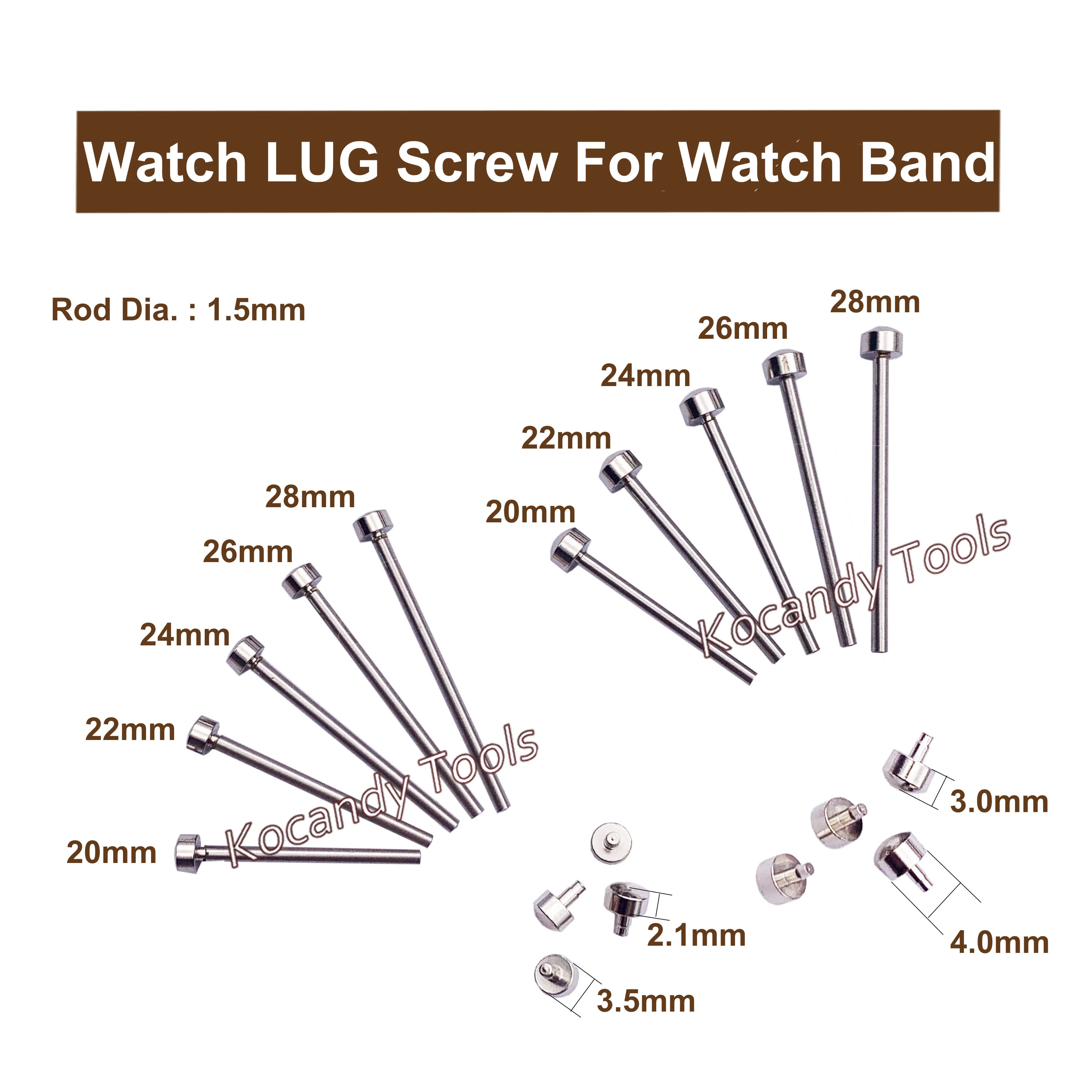 Rose gold and silver colour Watch Band Screw Pins for Watchmaker Repair Parts Watch LUG Screw Set