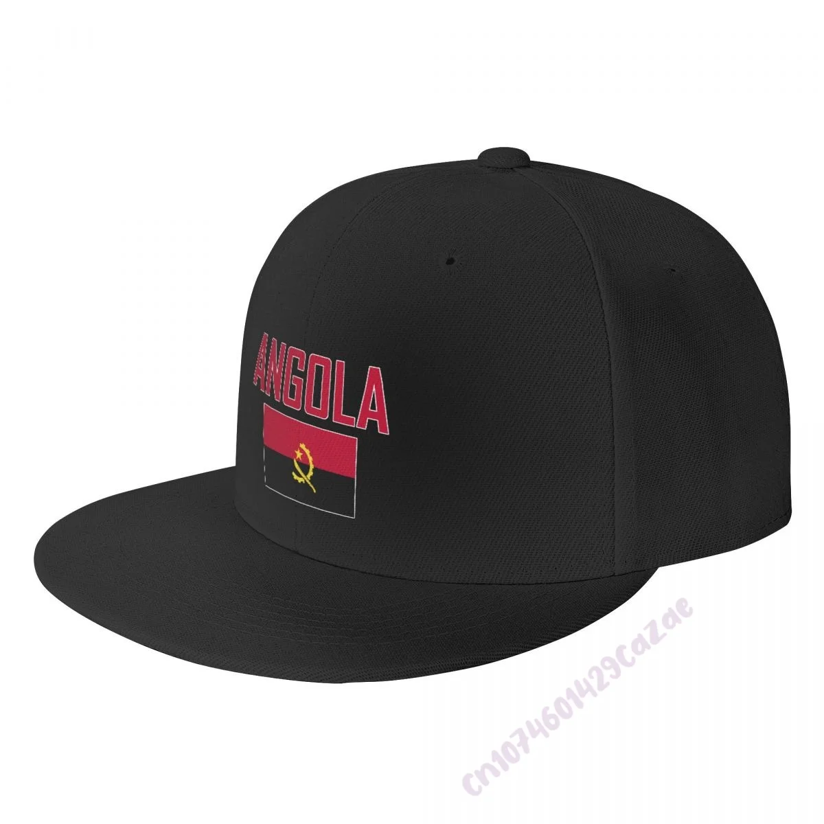 ANGOLA Flag Flat Brim Baseball Cap Breathable Adjustable Men Women Outdoor Hip Hop Hat For Gift