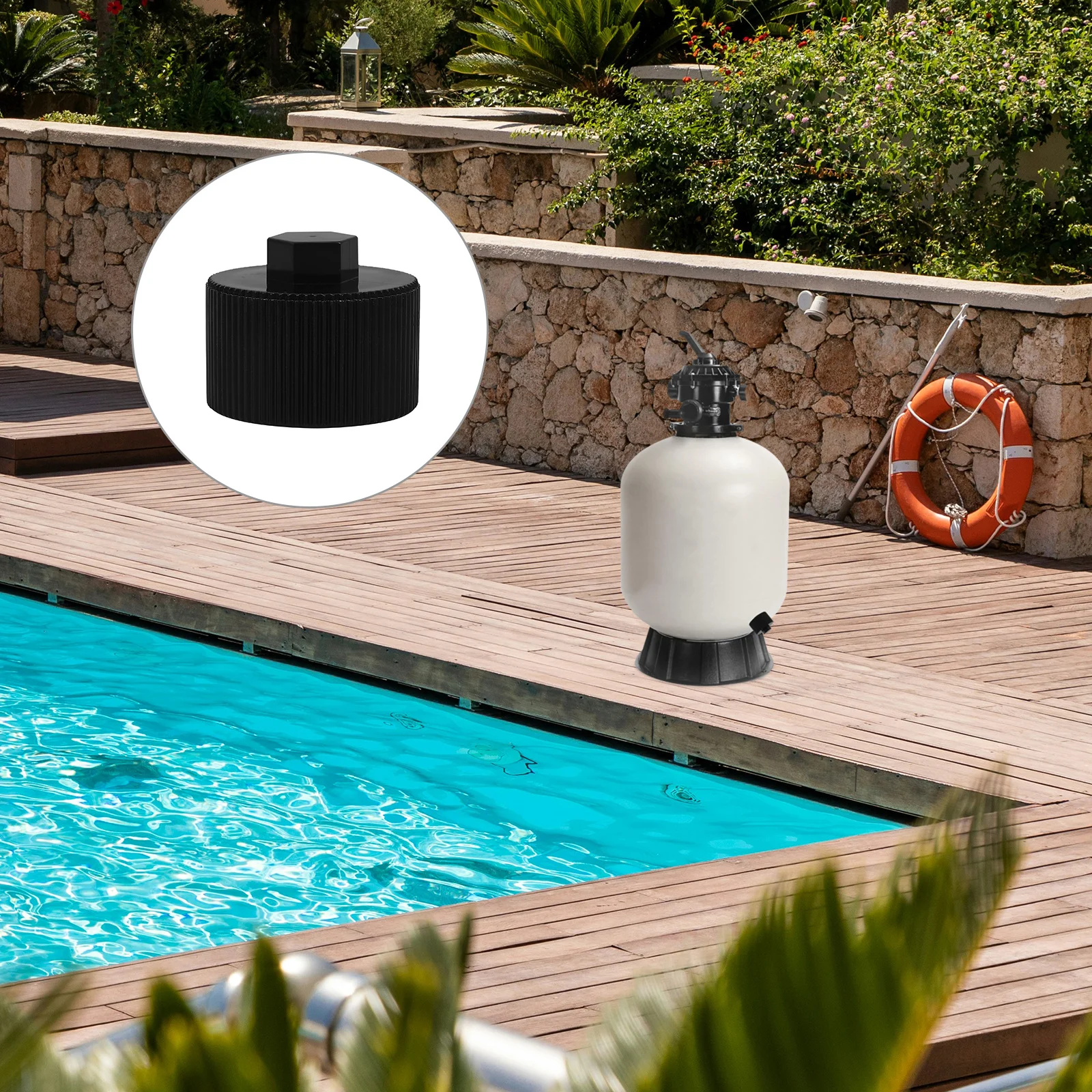 

Cover Replacement For Spa Leakproof Durable Drainage With Gasket Easy Install Pool Part Drain Replacement Cap Spa Sand Filter