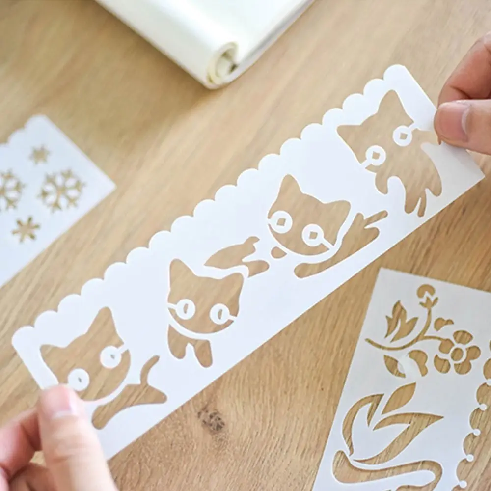 Album fotografico scavato Copia dipinta a mano Stencil Modelli di disegno per scrapbooking Stencil da disegno Stencil per lettere Modello fai da te