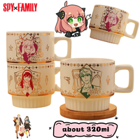 SPYxFAMILY Anya Forger Anime Cartoon Pattern Ceramic Mug Creative Kawaii Anti-Slip High Temperature Resistant Girl's Heart Cup