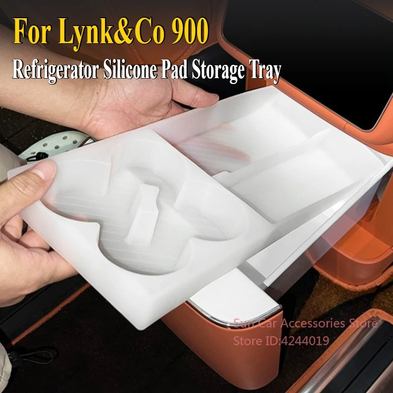 

For Lynk&Co 900 Refrigerator Silicone Pad Storage Tray Water Cup Holder Beverage Storage Box Car Interior Modified Accessories
