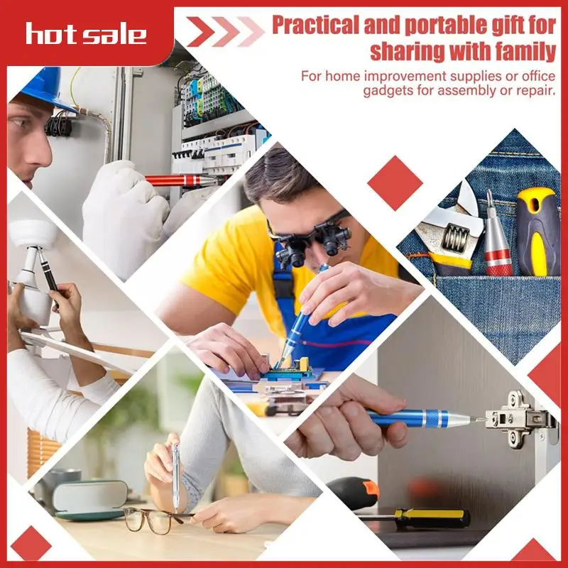 

A52I-12 Pieces Pen Screwdriver Gifts Multitool Handy Tool Eight In One Magnetic Pocket Screwdriver Multi Precision Function