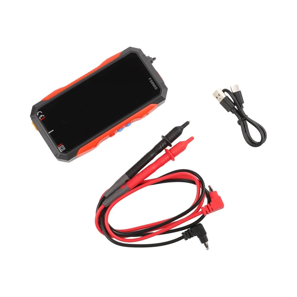 FS899S Digital Multimeter 6000 Counts True RMS USB C Rechargeable For Voltage Current Capacitance Frequency NCV Detection Electr