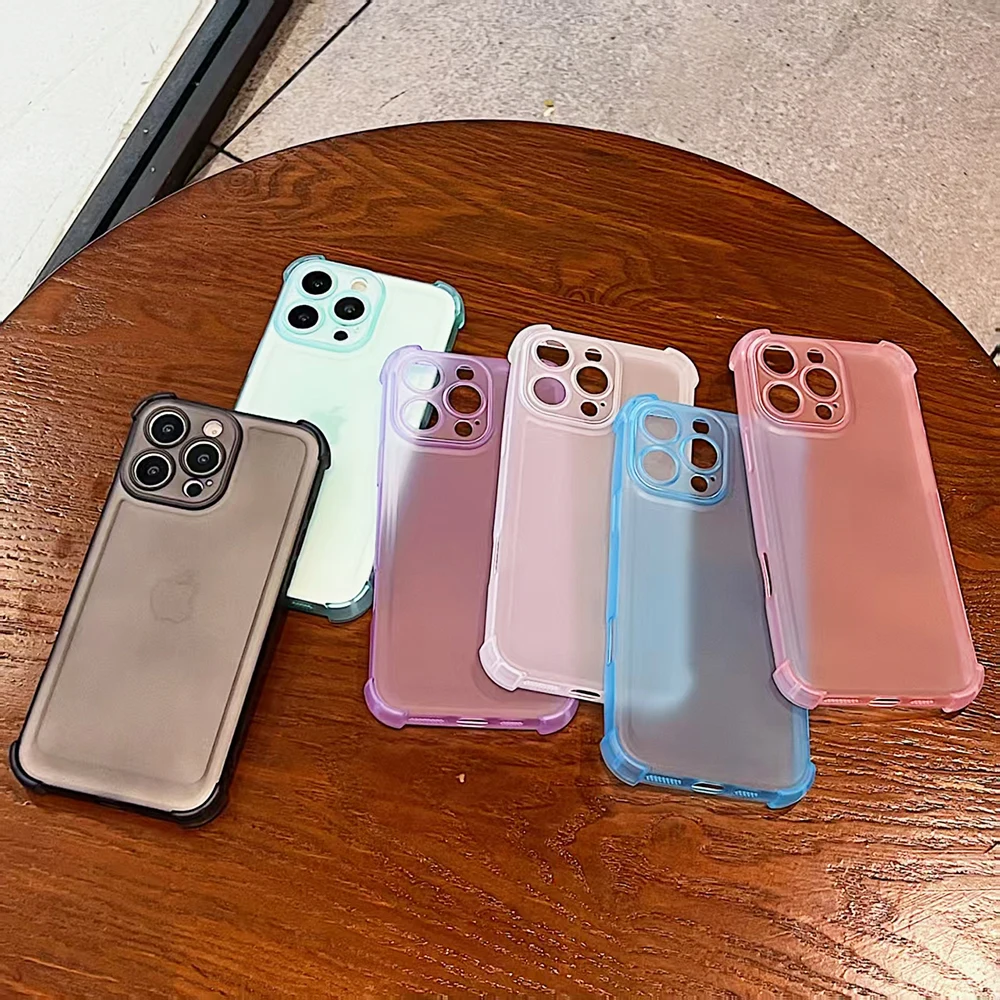 

Shockproof Silicone Soft Case For Samsung Galaxy S25 Edge S24 S23 FE S22 Ultra Plus Transparent Matte Candy Color Shell Cover