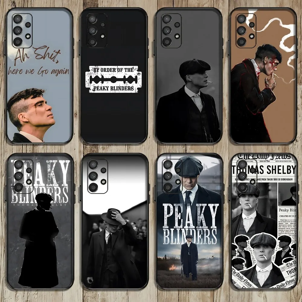 Movie P-Peaky-y-B-Blinders Phone Case For Samsung Galaxy A52 A12 A51 S21 Edge S22ULTRA S23 S20LITE Plus Ultra Black Cover