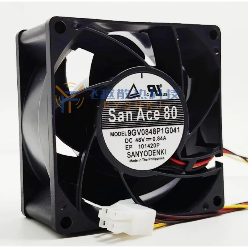 

Original New Cooler Fan for Sanyo 9GV0848P1G13/G041 48V 0.84A 4-wire Inverter Cooling Fan 80 * 80 * 38MM