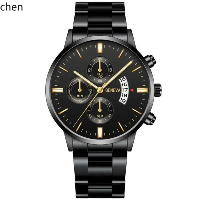 

ZK calendar steel belt watch men's large dial quartz watch men's watch dropshipping