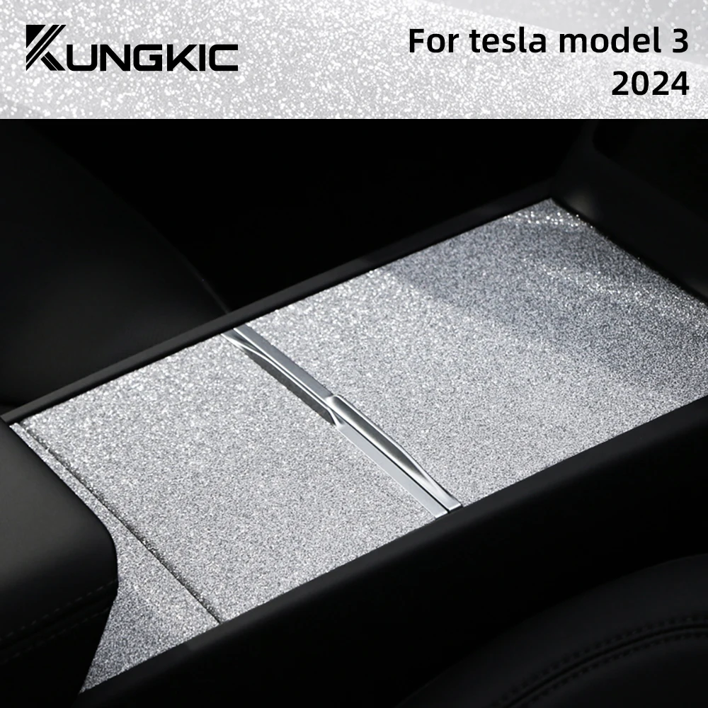 for Tesla Model 3 Highland 2024 Trim New Model3 Flash Crystal TPU Reading Light Sticker Steering Wheels Car Interior Accessories