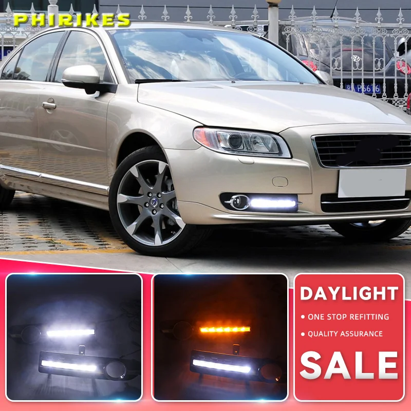 

2pcs White LED DRL Daytime Running Lights Running Lamp For Volvo S80 S80L 2007-2013