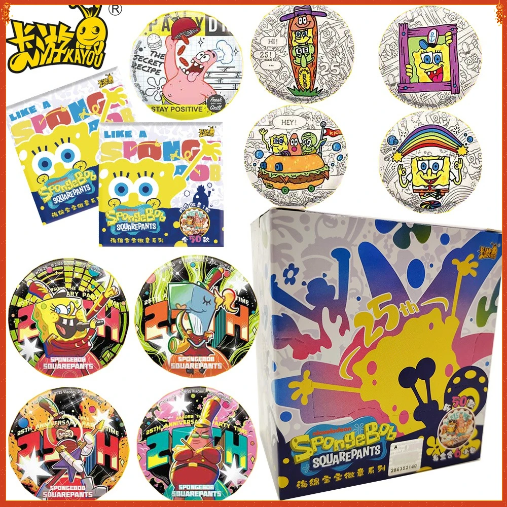 

Kayou Original SpongeBob SquarePants Cute Creative Anime Pattern Periphery Simple Fashion Badge Decorative Accessories Fun Gifts