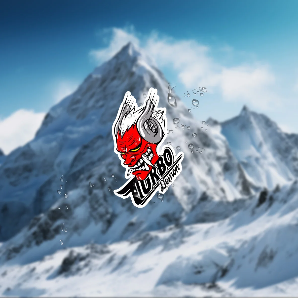 4 قطع/مجموعة "ملصق سيارة Turbo Demon للضبط، ملصق بتصميم منفعل، ملحق سيارة مميز لعشاق الهادئ، ديكور سيارة جريئة"