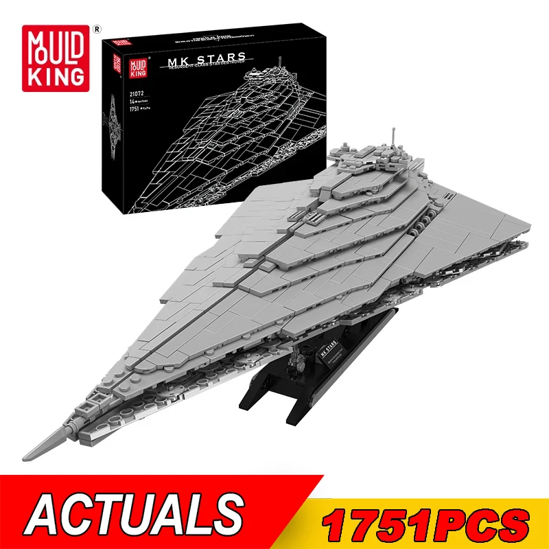 

MOULD KING 21072 Star Plan Toys The MOC Resurgent Starship Building Block Aseembly Star Fighter Model Brick Kids Christmas Gifts