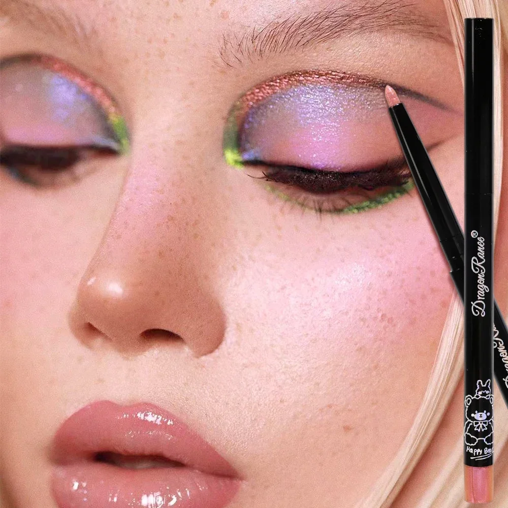 Multi Chrome Eye Liner Pen Lasting Shiny Metallic Eyeshadow Lying Silkworm Green Purple Makeup Pigment Glitter Aurora Eyeliner