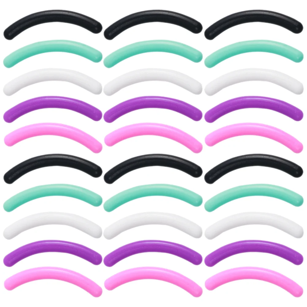 30 Pcs Durable Silicone Eyelash Curler Refill Pads For Lash Tool Inserts Replacement Cushions Fit Makeup Accessories