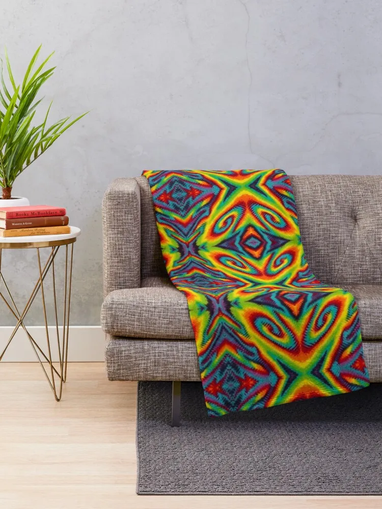 Psychedelic Lava Drip Throw Blanket Soft Sherpa Fleece Warm Blanket for Winter