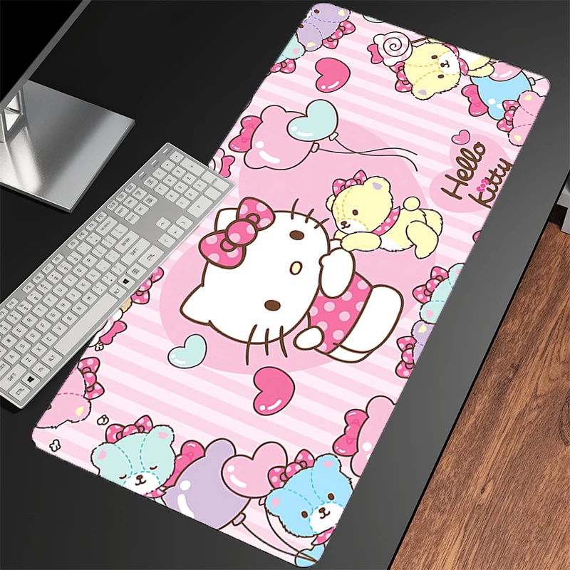 Kawaii Muismat Hello Kitty Rubber Anime Schattig Meisje Gabinete Gamer Computer Bureau Mat Toetsenbord Pad PC Gaming Accessoires Muismat