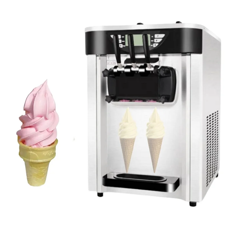 صانع الآيس كريم التجاري الاحترافي أفضل آلة صنع الآيس كريم سطح الطاولة آلة الآيس كريم الناعمة آلة الزبادي